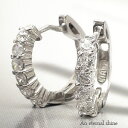 ダイヤモンド 0.5ct ピアス エタニティ フープピアス 中折れピアス 18金 k18 18k イエローゴールド ピンクゴールド ホワイトゴールド レディース...