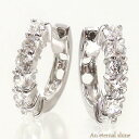 ピアス ダイヤモンド ダイヤ 1ct エタニティピアス フープピアス 中折れピアス 18金 k18 18k イエローゴールド ピンクゴールド ホワイトゴールド ...