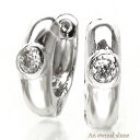 ダイヤモンド ピアス 0.08ct ソリティア 一粒 フープピアス 中折れピアス 18金 k18 18k イエローゴールド ピンクゴールド ホワイトゴールド レ...