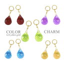 ピアスチャーム ティアドロップ つゆ しずく ブリオレットカット ガーネット アメジスト ペリドット ブルートパーズ シトリントパーズ 誕生石 パーツ レディー...