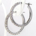 フープピアス ダイヤモンド エタニティピアス ダイヤ 1ct 18金 18k k18 イエローゴールド ピンクゴールド ホワイトゴールド レディース ジュエリー...
