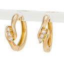 フープピアス 中折れ式 ダイヤモンド 0.06ct ピアス 18金 k18 18k イエローゴールド ピンクゴールド ホワイトゴールド レディース ジュエリー ...