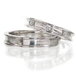 【送料無料】ペアリング結婚指輪マリッジリングブライダルジュエリーダイヤモンド0.15ctプラチナ900(PT900)指輪オリジナルリング無垢人気メンズレディース【05P12Oct15】