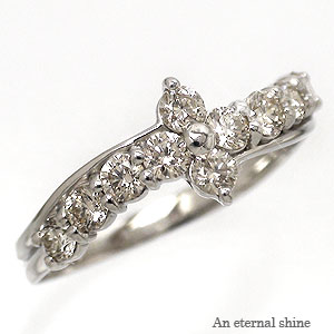 ダイヤモンド 10石 リング ダイヤ 0.5カラット 指輪 プラチナ プラチナ900 pt900 テンダイヤモンド 記念日 フラワー 婚約指輪 刻印 品質保証書 女性 レディース ジュエリー アクセサリー 人気 おすすめ プレゼント ギフト 贈り物 送料無料のサムネイル