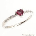 ピンキーリング 指輪 ハート ロードライトガーネット 1月誕生石 ダイヤモンド 0.1ct リング プラチナ プラチナ900 pt900 一粒 ファランジリング レディース ジュエリー アクセサリー プレゼント ギフト 人気 おすすめ 送料無料(4)