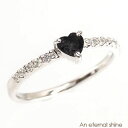 ピンキーリング 指輪 ハート オニキス ダイヤモンド 0.1ct リング プラチナ プラチナ900 pt900 一粒 ファランジリング レディース ジュエリー ...