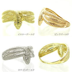 【楽天市場】蛇 指輪 スネーク へび リング ダイヤモンド 0.01ct 18金 k18 18k k18ゴールド イエローゴールド ピンク
