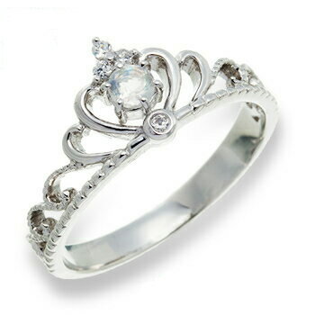 プラチナ プラチナ900 pt900 ピンキーリング ダイヤモンド リング 0.15ct ティアラ 冠 指輪 リング 小指 ファランジリング ミディリング 婚約...