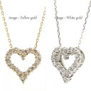 【クーポン配布中】【あす楽】【送料無料】オープンハート ダイヤモンド ネックレス 0.2ct 18金 k18 18k イエローゴールド ピンクゴールド ホワイト...