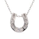 馬蹄 ネックレス ホースシュー ダイヤモンド 0.05ct プラチナ プラチナ900 pt900 ペンダント チェーン レディース ジュエリー アクセサリー プ...