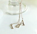 レディース ジュエリー ネックレス オーダーメイド イニシャル アルファベット 18金 18k k18 イエローゴールド ピンクゴールド ホワイトゴールド ロン...