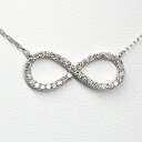 ネックレス ダイヤモンド インフィニティ ダイヤ 0.40ct 18金 k18 18k イエローゴールド ピンクゴールド ホワイトゴールド ペンダント チェーン...