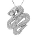 ネックレス 蛇 へび スネーク ダイヤモンド 0.10ct pt900 プラチナ900 ペンダント お守り 縁起 干支 巳 パワーストーン レディース ジュエリー アクセサリー プレゼント ギフト 人気 おすすめ 送料無料 母の日(4)