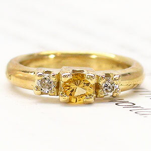 ベビーリング シトリントパーズ 11月誕生石 ダイヤモンド 0.02ct ペンダント トップ 18金 k18 イエローゴールド ピンクゴールド ホワイトゴールド...