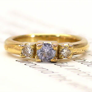 ベビーリング 18金 k18 18k イエローゴールド ホワイトゴールド タンザナイト 12月誕生石 ダイヤモンド 0.02ct ペンダント トップ 出産祝い ...