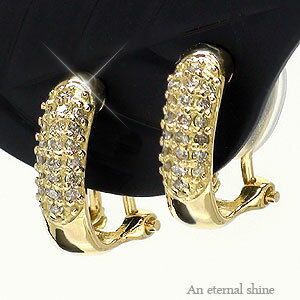 ダイヤモンド イヤリング 18金 18k k18 ホワイトゴールド イエローゴールド パヴェセッティング パヴェ クリップ式 品質保証書 女性 レディース ジュ...