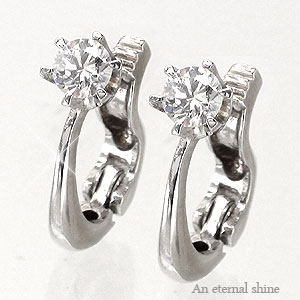 18金 ダイヤモンド 一粒イヤリング 0.4カラット k18ゴールド 中折れ式イヤリング 品質保証書 女性 レディース ジュエリー アクセサリー 人気 おすすめ...