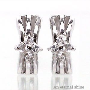 ダイヤモンド イヤリング 0.12ct 18金 k18 イエローゴールド ピンクゴールド ホワイトゴールド 18k 中折れ式イヤリング 品質保証書 女性 レディ...