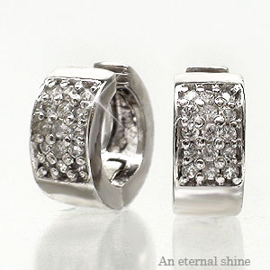 18金 ダイヤモンド イヤリング k18ゴールド 中折れ式イヤリング パヴェ 品質保証書 女性 レディース ジュエリー アクセサリー 人気 おすすめ プレゼント...