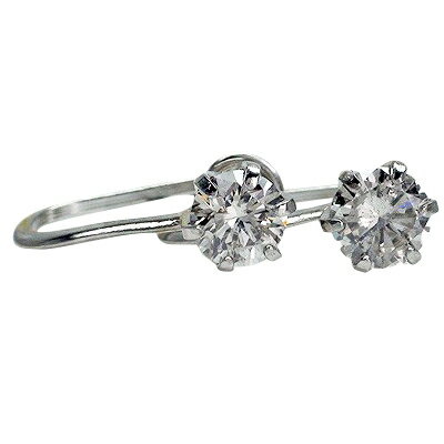 ダイヤモンド イヤリング プラチナ プラチナ900 pt900 ダイヤ 0.5カラット 一粒ダイヤモンド ソリティア 品質保証書 女性 レディース ジュエリー ...