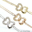 アンクレット アジャスター付 0.07ct 10金 k10 10k イエローゴールド ピンクゴールド ホワイトゴールド ダイヤモンド 足首 足 ハート リボン ...