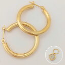 3mm×25mm ピアス 18金 k18 18k イエローゴールド フープピアス パイプピアス 輪 レディース ジュエリー アクセサリー プレゼント ギフト 人...