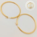 3mm×60mm ピアス 18金 k18 18k イエローゴールド フープピアス パイプピアス 輪 レディース ジュエリー アクセサリー プレゼント ギフト 人...
