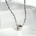 シルバー SV925 ダイヤモンド サークル ネックレス 天然ダイヤ 5石 0.03ct シルバー×プラチナコーティング ダイア シンプル モダンデザイン 品質保証書 メンズ レディース 兼用 ジュエリー アクセサリー プレゼント ギフト 人気 おすすめ 送料無料