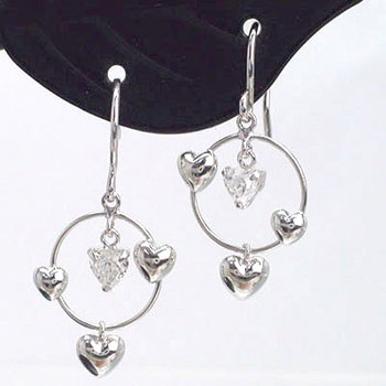 White Gold - キュービックジルコニアピアス ホワイトゴールドK14 ハート＊4 ポイント消化 アクセ アクセサリー女性 レディース ジュエリー アクセサリー プレゼント ギフト 人気 おすすめ 送料無料 SSS