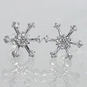 キュービックジルコニア K14ホワイトゴールド 雪の結晶ピアス レディース ジュエリー アクセサリー プレゼント ギフト 人気 おすすめ 送料無料 母の日