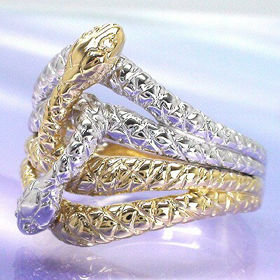 【楽天市場】【送料無料】蛇 ヘビ リング 指輪 スネークリング ホワイトゴールドK18 K18 ダイヤモンド 0.02ct ダイヤリング