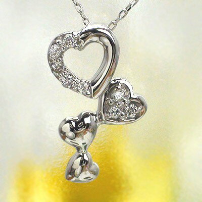 Cubic Zirconia - ハートネックレス ダイヤモンド0.07ct pt900 プラチナ チェーン 品質保証書 女性 レディース ジュエリー アクセサリー 人気 おすすめ プレゼント ギフト 贈り物 送料無料 SSS