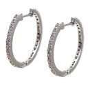 k18 ダイヤモンドピアス 0.75ct 18金 18k イエローゴールド ピンクゴールド ホワイトゴールド エタニティ フープピアス 中折れピアス レディース...