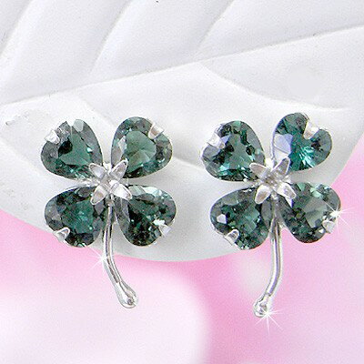 k18 ピアス クローバー 四葉 よつば グリーンクォーツ 18金 イエローゴールド ピンクゴールド ホワイトゴールド 18k 品質保証書 女性 レディース ジ...