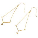 ピアス ロングピアス V字 揺れる ダイヤモンド 0.06ct 10金 k10イエローゴールド レディース ジュエリー アクセサリー プレゼント ギフト 人気 ...