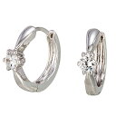 ピアス フープピアス 中折れ式 ダイヤモンド 一粒ダイヤモンド 0.2ct 18金 k18 18k イエローゴールド ピンクゴールド ホワイトゴールド レディー...
