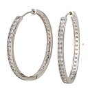 フープピアス 中折れ式 エタニティ レール ピアス ダイヤモンド 80石 2ct 18金 k18 イエローゴールド ピンクゴールド ホワイトゴールド 18k 品...