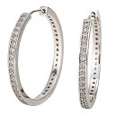 ダイヤモンドピアス 1ct エタニティピアス フープピアス k18ゴールド 18k 18金 イエローゴールド ピンクゴールド ホワイトゴールド レディース ジュ...