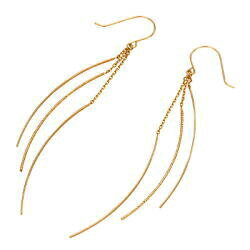 k18 18金 イエローゴールド ピアス ロングチェーン フックピアス アメリカンピアス ロングピアス 品質保証書 女性 レディース ジュエリー アクセサリー ...