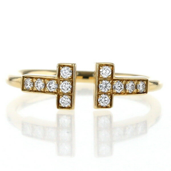 TIFFANY&Co. ティファニー K18YG イエローゴールド Tワイヤーダイヤモンドリング シンプル 指輪 8.5号【新品仕上済】【zz】【中古】【送料無料】のサムネイル