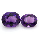 【更に20％OFF】【在庫処分特価】ブラジル産 天然アメジスト（紫水晶） 5.58ct/2ps オーバルカット 2月誕生石 ルース 宝石