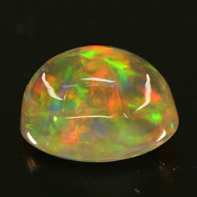 オーロラの世界♪天然メキシコオパール（ファイヤーオパール） 1.40ct オーバルカボ...
