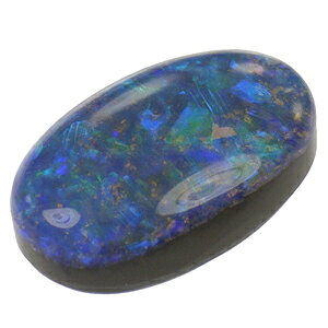 青斑が綺麗♪天然ブラックオパール ルース 4.38ct 《ov_210size》 【鑑別書無料】【...