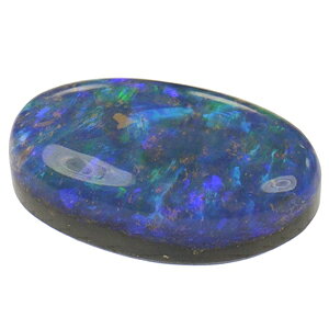 青斑が綺麗♪天然ブラックオパール ルース 4.38ct 《ov_210size》 【鑑別書無料】【...