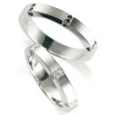ペアリング(2本セット) 結婚指輪 マリッジリング 鍛造製法 プラチナ900 ダイヤモンドリング 《Solid M0925WR》 【刻印無料 ケース付き 送料無料】【RCP】