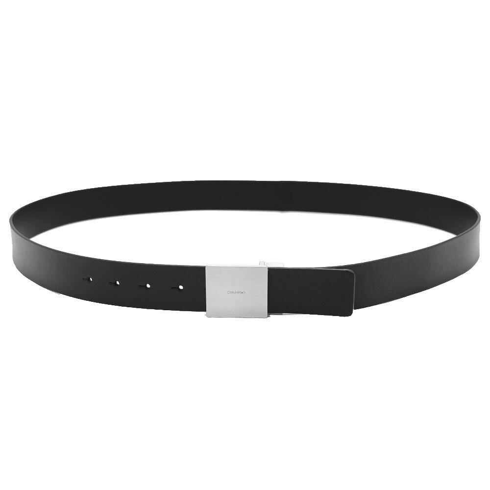 カルバンクライン　Calvin Klein　ベルト　K50K512660　スクエアメタルバックル　牛革　レザー　ブラック　EUROPEライン　ADJ CASUAL PLAGUE 35MM