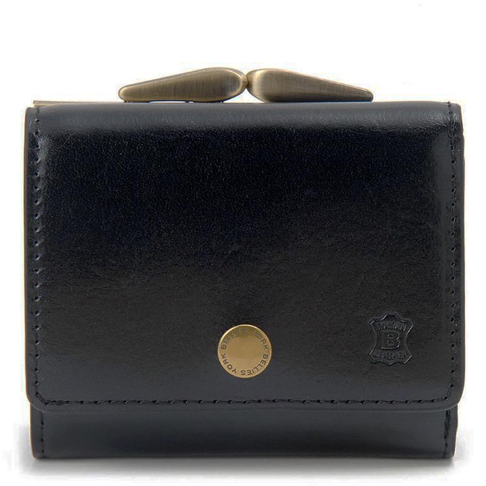 ベリーズヨーク　BELLIES YORK　三つ折り折り財布　BYHL10316BK　ブラック　がま口