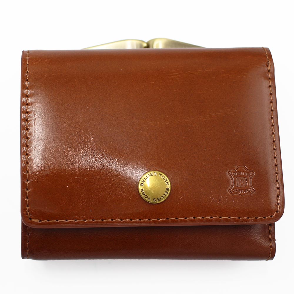 ベリーズヨーク　BELLIES YORK　三つ折り折り財布　BYHL10316BR　ブラウン　がま口