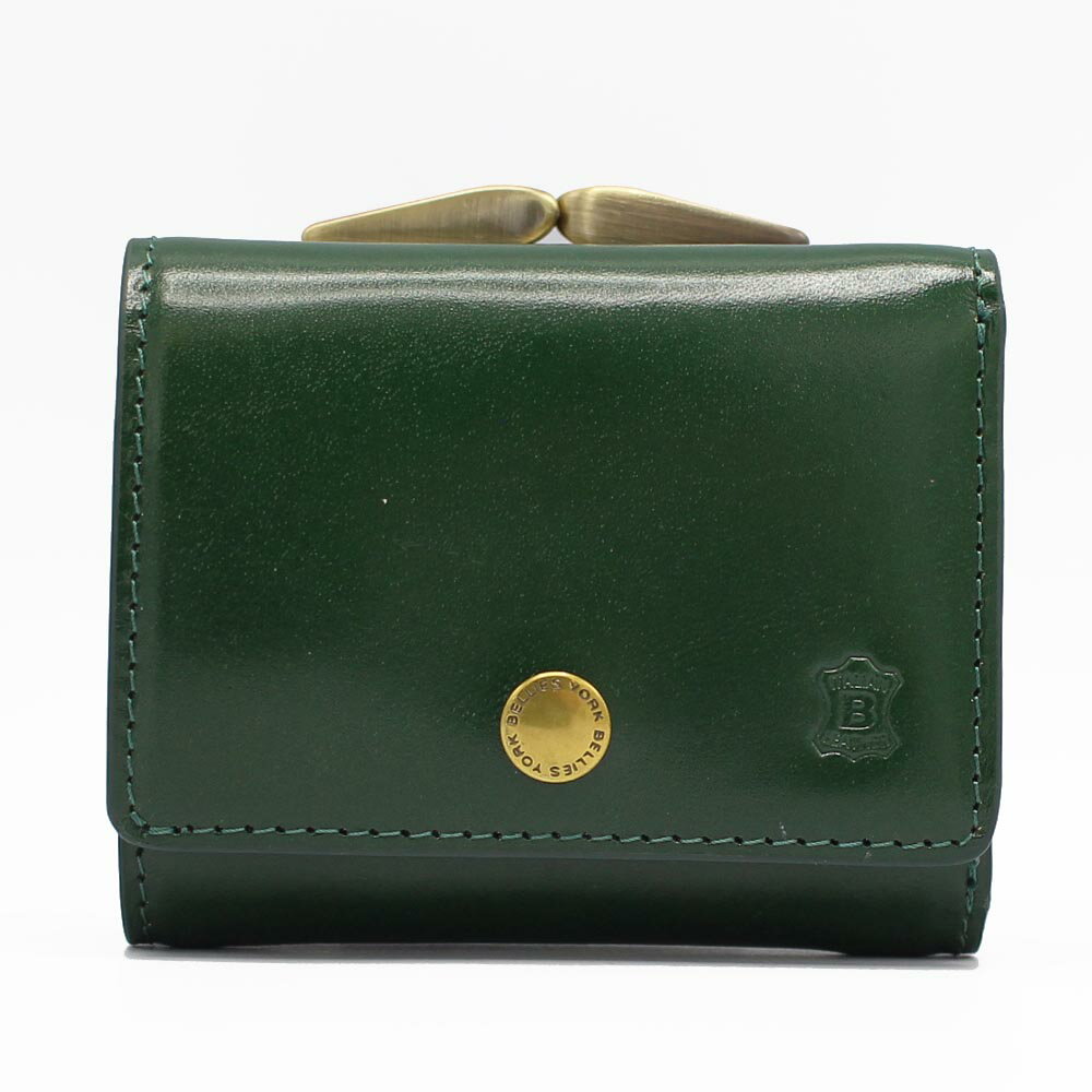 ベリーズヨーク　BELLIES YORK　三つ折り折り財布　BYHL10316GR　グリーン　がま口