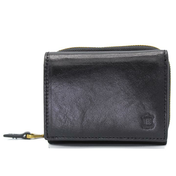 BELLIES YORK　[ ベリーズヨーク ]　三つ折り財布　BYHL9830BK　ブラック　ベジ